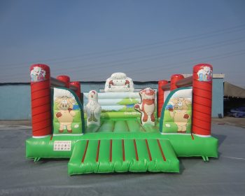 T2-3269 inflatable bouncer happy farm